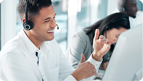 Licensed insurance agent helping a customer